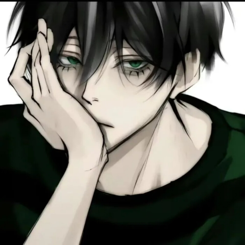 男头，动漫，黑白