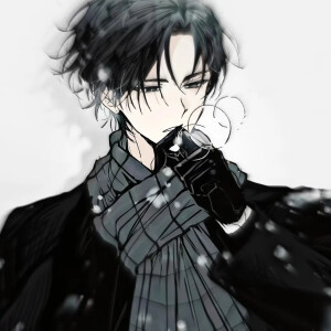 男头,动漫,黑白