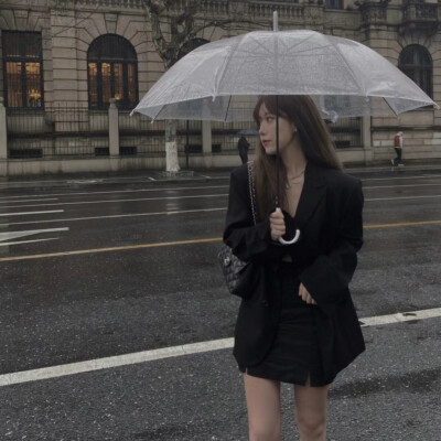 下雨女头.