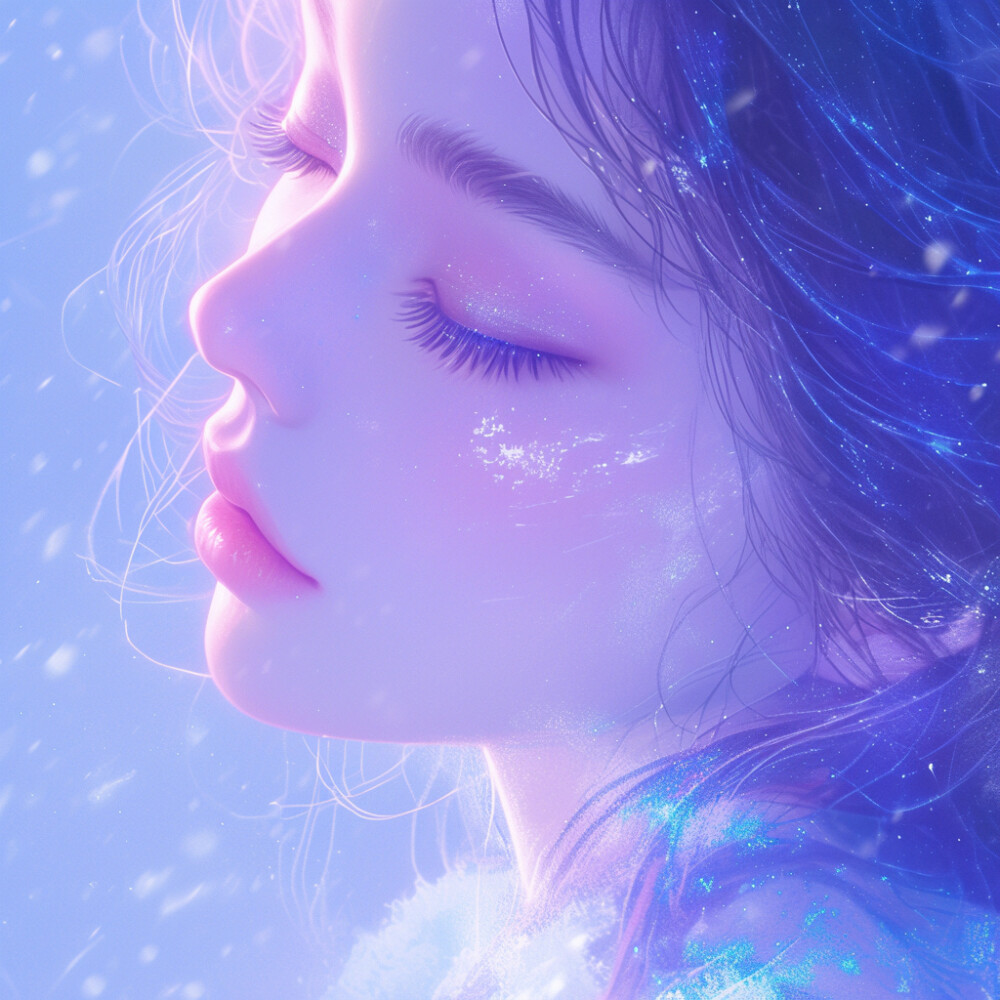 蓝色治愈系头像