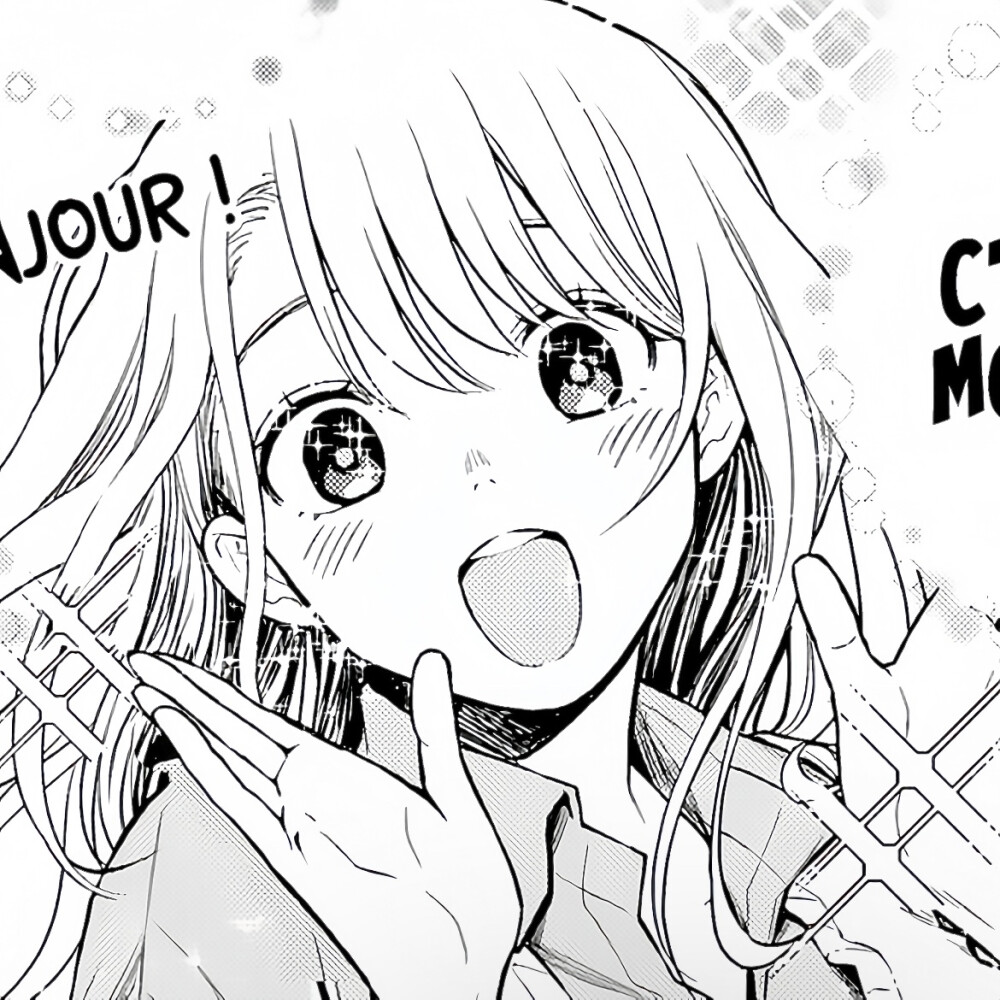 黑白漫画女生头像