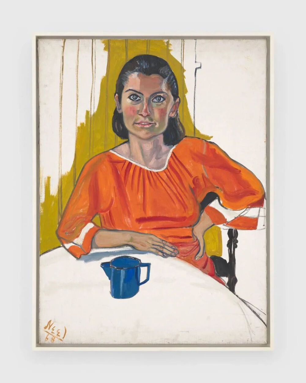 爱丽丝·尼尔（Alice Neel） 《莉亚·普雷斯利》，1968年 布面油画 101.6 x 76.2 厘米