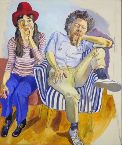 爱丽丝·尼尔（Alice Neel） 《本尼及玛丽·艾伦·安德鲁斯》，1972 布面油画 纽约现代艺术博物馆收藏
