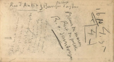 Notes,February-June 1886,chalk on paper,10.9x19.8cm