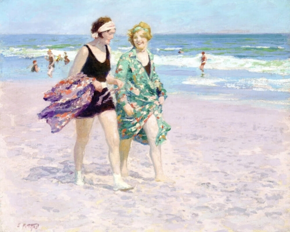 艺术家 爱德华·亨利·波特萨斯特
Edward Henry Potthast ​​​绘画作品欣赏。