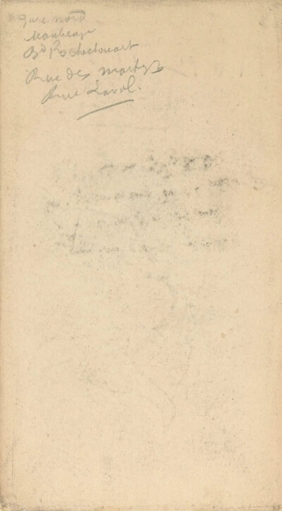 Notes and rubbing,February-June 1886,pencil on paper,10.9x19.8cm