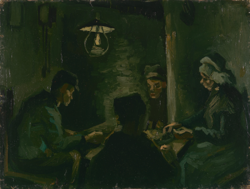 Study for The Potato Eaters,
April 1885,Oil on canvas,33.6x44.5cm
