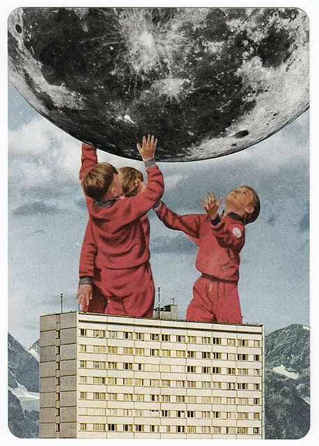 “我将宇宙随身携带” 希腊女艺术家Eugenia Loli的超现实主义collage作品