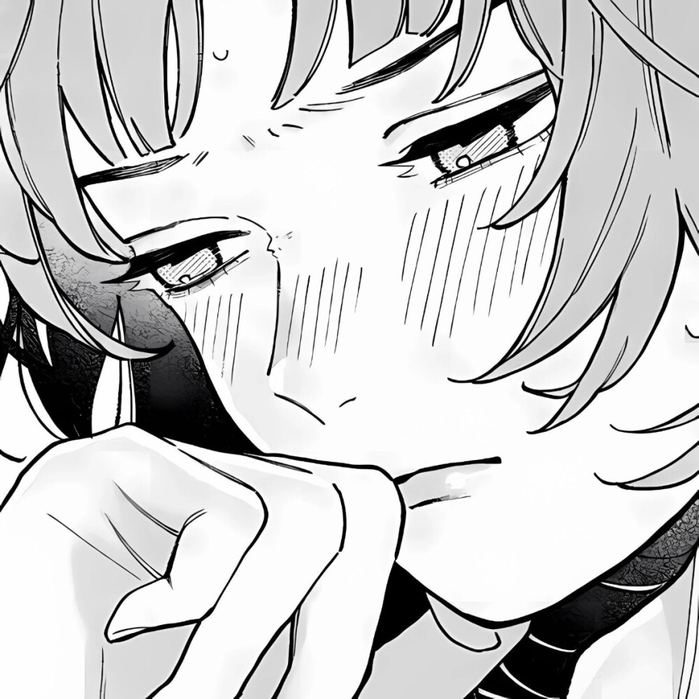 黑白漫画女生头像