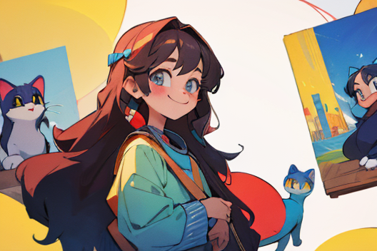 插画，动漫，女生，头像