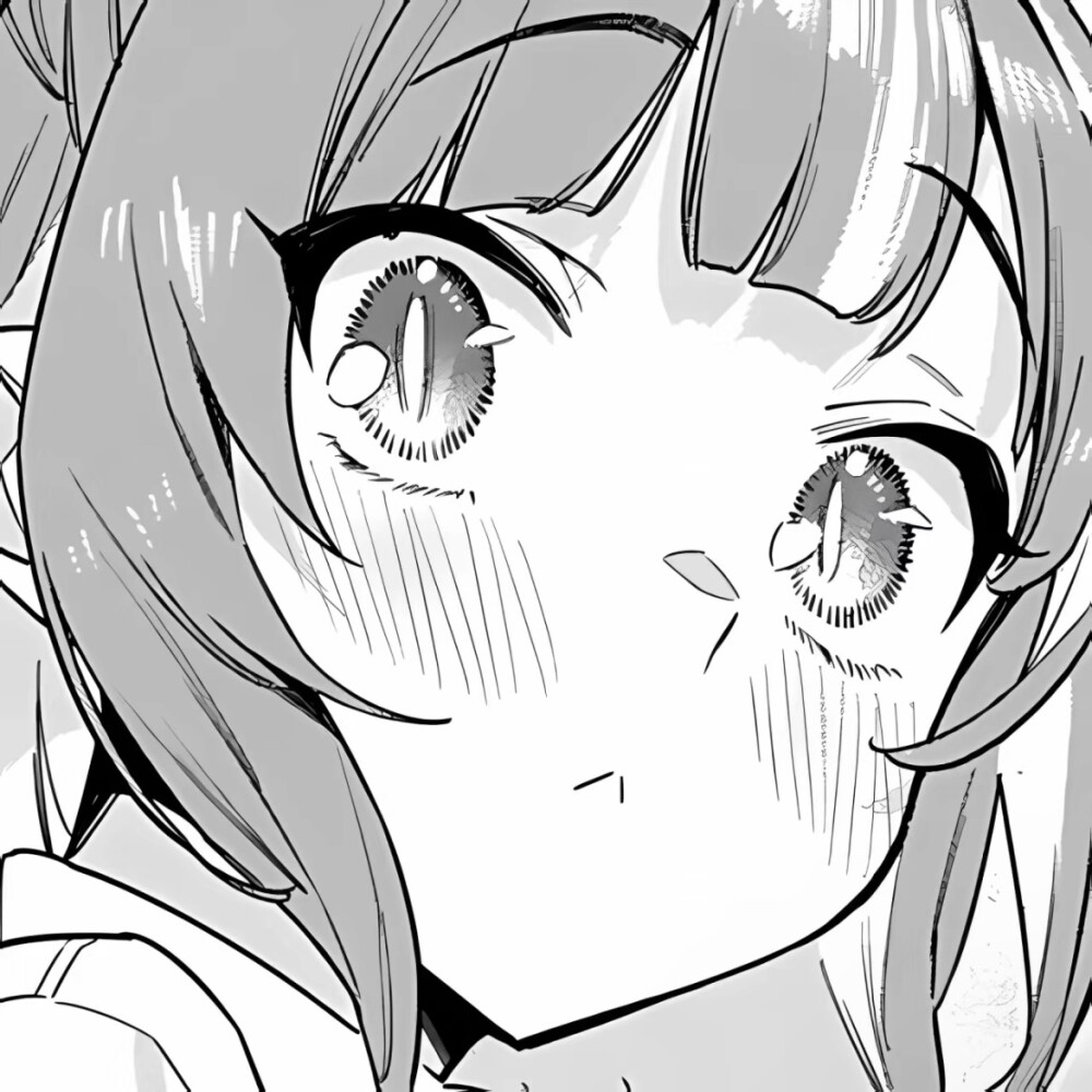 黑白漫画女生头像