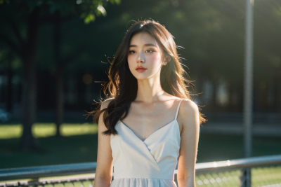小清新，女生头像，长头发，白色裙子，温柔，校花