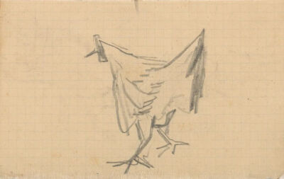 Hen,May-July 1890,pencil on paper,13.4x8.5cm