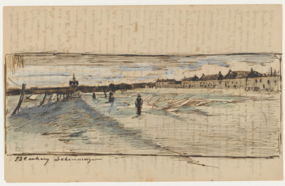 Sheet 3 of a letter from Vincent van Gogh to Theo van Gogh (recto),26 July 1882,pencil, pen and ink, watercolour, on paper,21x13.3cm
