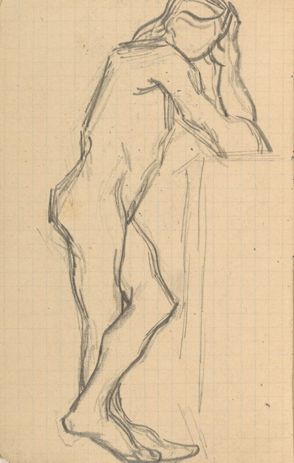 Standing Male Figure (after Bargue),June 1890,pencil on paper,13.4x8.5cm