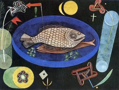 保罗·克利作品《围绕着鱼》