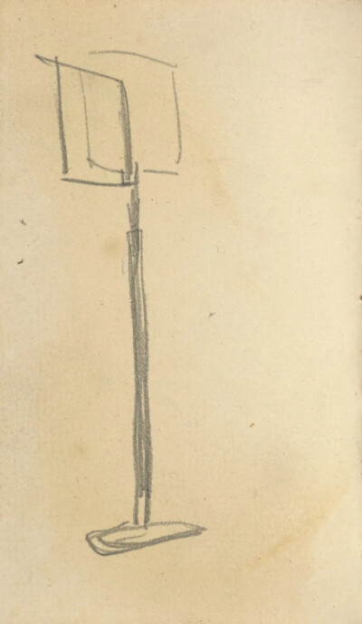 Perspective frame,November 1884-September 1885,pencil on paper,12.4x7.5cm
