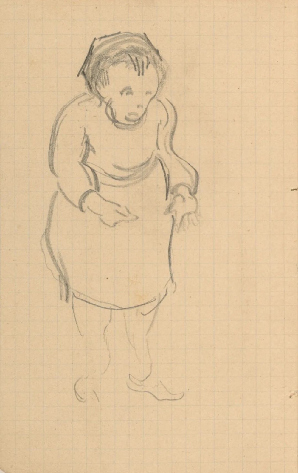 Standing Girl,May-July 1890,pencil on paper,13.4x8.5cm