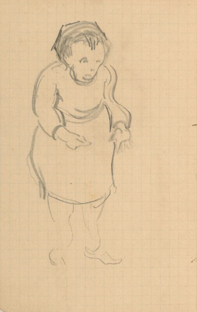 Standing Girl,May-July 1890,pencil on paper,13.4x8.5cm