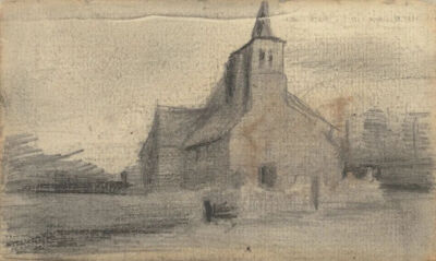 Church,November 1884-September 1885,pencil, chalk, on paper,12.4x7.5cm
