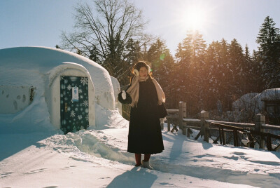 冬日雪地照