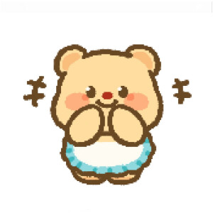ButterBear粉红脸蛋黄油小熊头像​​​