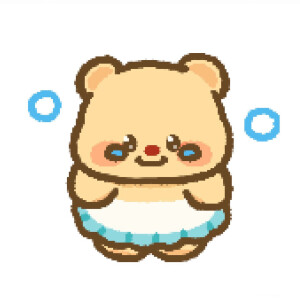 ButterBear粉红脸蛋黄油小熊头像​​​