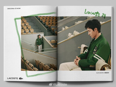 Lacoste：
#LACOSTE品牌全球代言人王一博# @UNIQ-王一博 漫游巴黎，红土之上，映现活力身姿。游走春日街头，展现法式优雅时尚，释出大片灵感。#王一博网球场自拍# ​​​