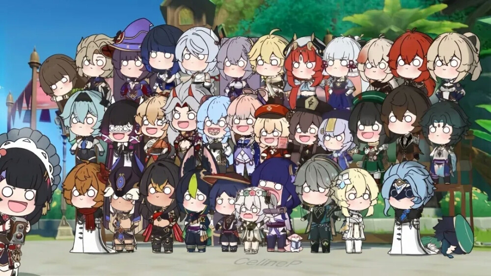 有眼无珠真君，大合照
原神