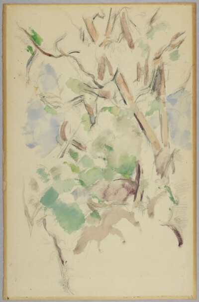 Forest Interior,1890,
Watercolor and graphite on off-white wove paper,
47.9x31.2cm
