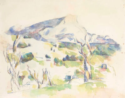 La Montagne Sainte-Victoire vue des Lauves,1902-06,watercolour and pencil on paper,42.8x53.9cm
