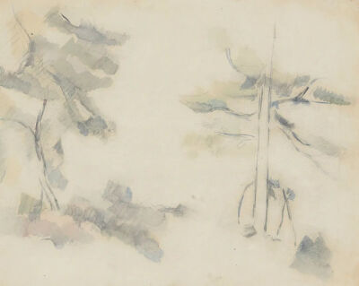 Deux arbres,1890,
watercolour and pencil on paper,20.9x26.1cm
