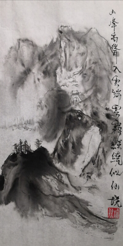 怀羽黄仍彬水墨山水画 中国画 国画 大写意画 山水画