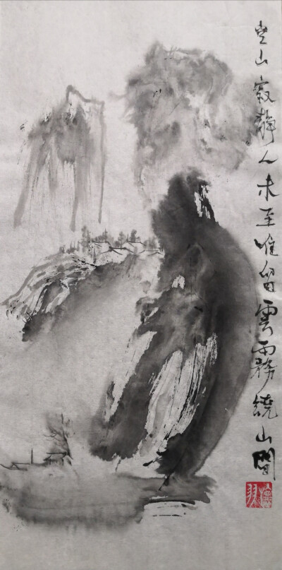 怀羽黄仍彬水墨山水画 中国画 国画 大写意画 山水画