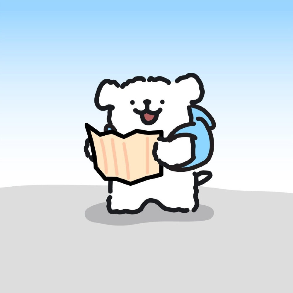 线条小狗一起去快乐旅行吧​​​