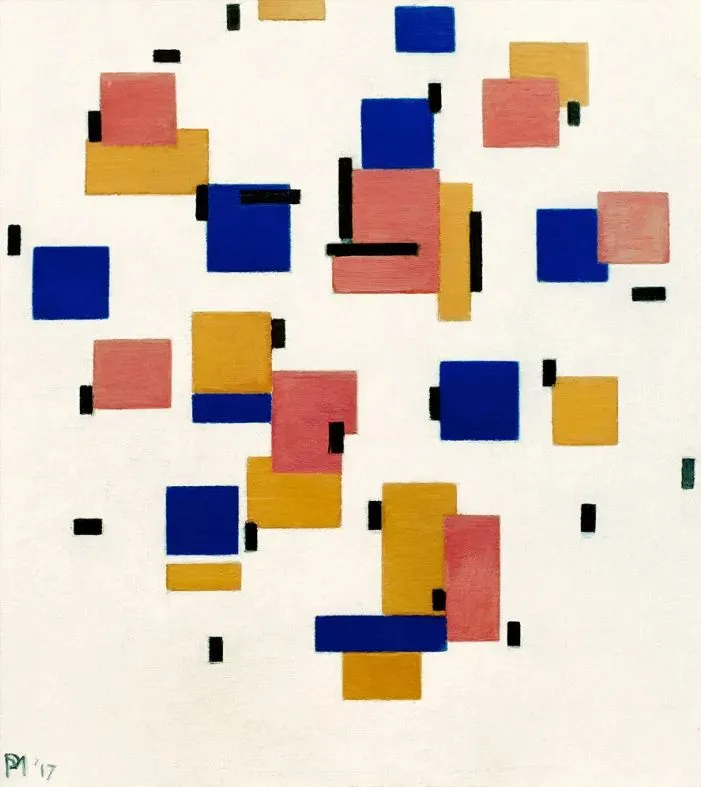 色彩构成b 蒙德里安 1917 年