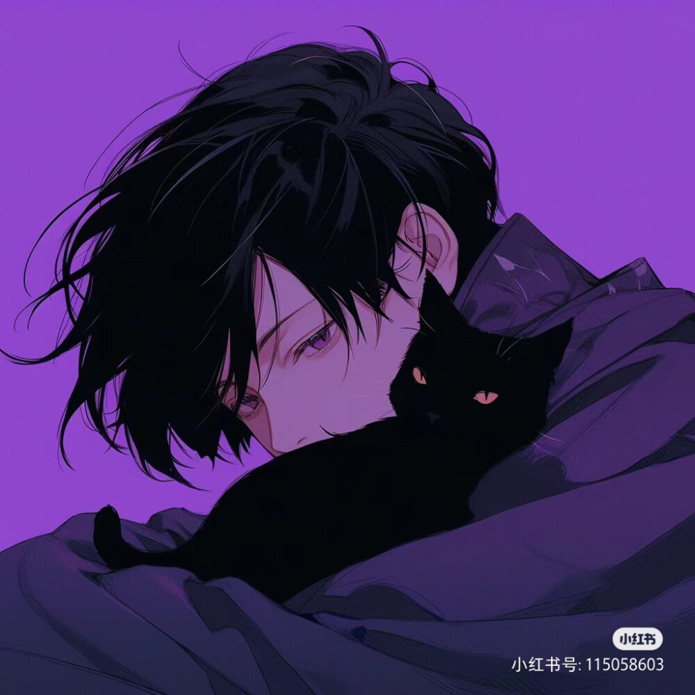 紫色系动漫男头男生头像动漫男生头像卡通男头