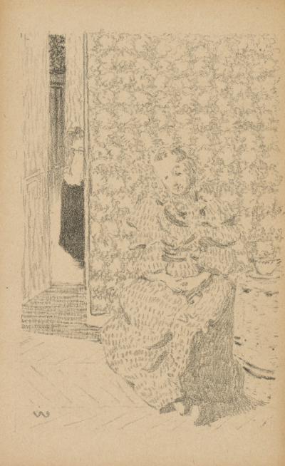 Interior (Intérieur), frontispiece of the journal La Revue blanche July 1893,1893,Lithograph in black on wove paper,22.4x13.8cm