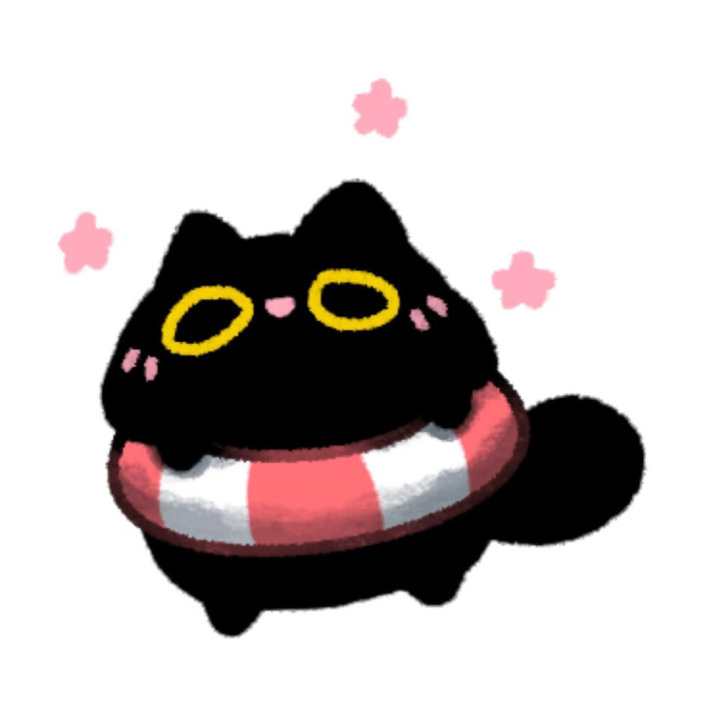 黄色眼睛黑色猫猫表情包①。
