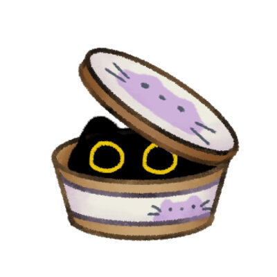 黄色眼睛黑色猫猫表情包①。