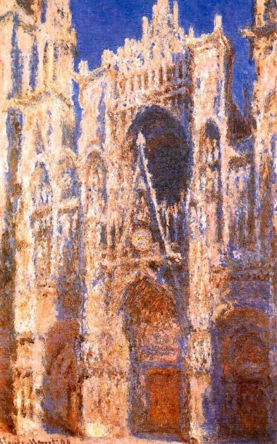 莫奈作品《Rouen Cathedral, the Portal in the Sun》1894 年