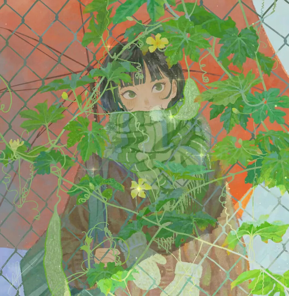 绿色系头像动漫头像