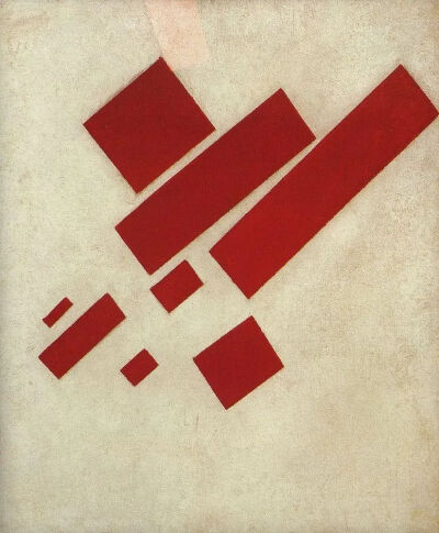 马列维奇作品《至上主义，二维自画像》1915 年