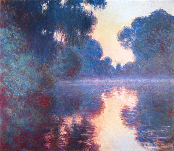 清晨薄雾蒙蒙的塞纳河，蓝色
1897年
