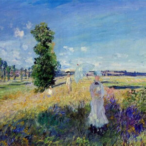 莫奈作品《阿让特伊漫步》 1875 年 - 高清图片,堆糖,美图壁纸兴趣