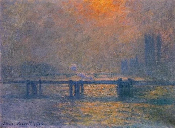 莫奈作品《Charing Cross Bridge, The Thames》1903 年