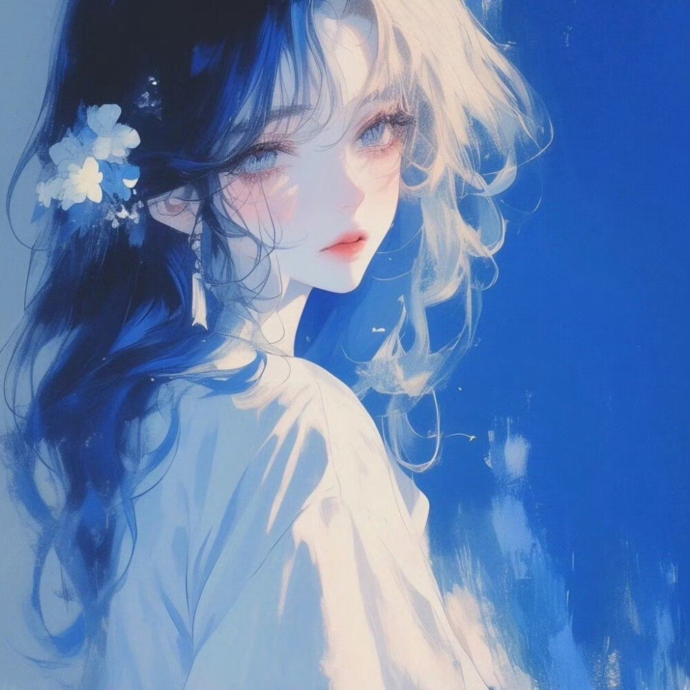 克莱因蓝古风女孩