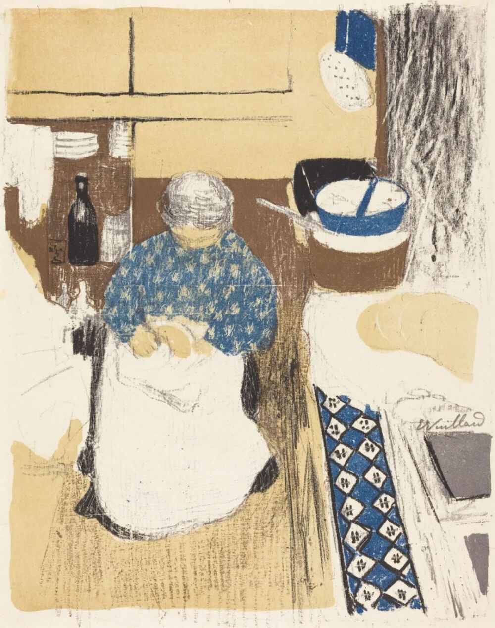 The Cook (La cuisiniere),1899,Color lithograph on china paper,33.7×27cm
