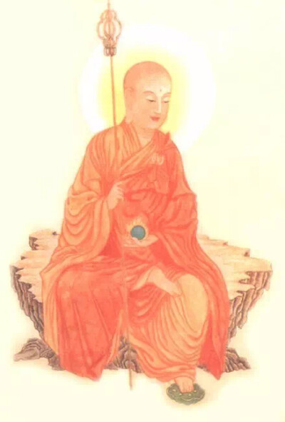 弘一法师绘地藏菩萨像 · 清