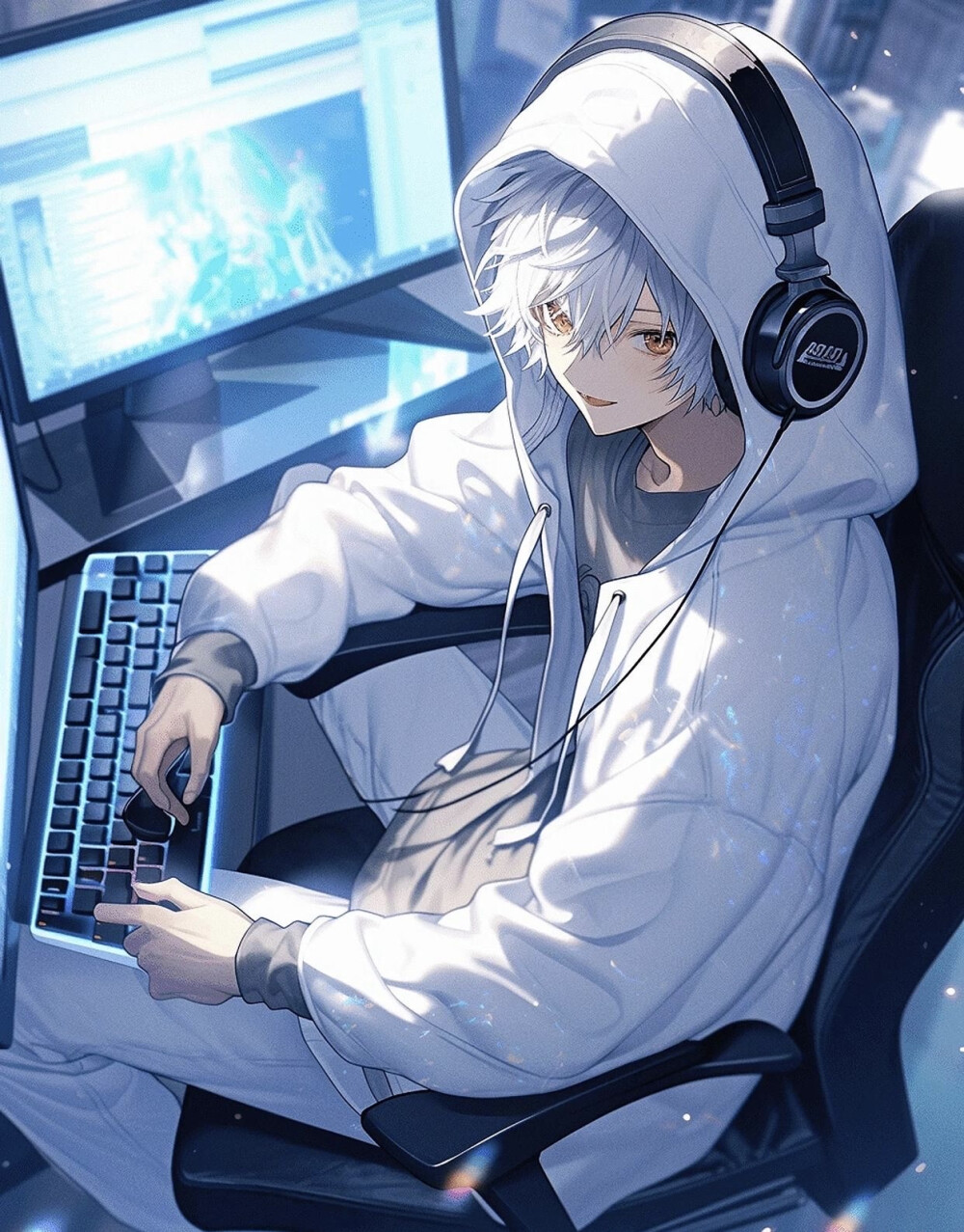 动漫男头像二次元头像耳机系列